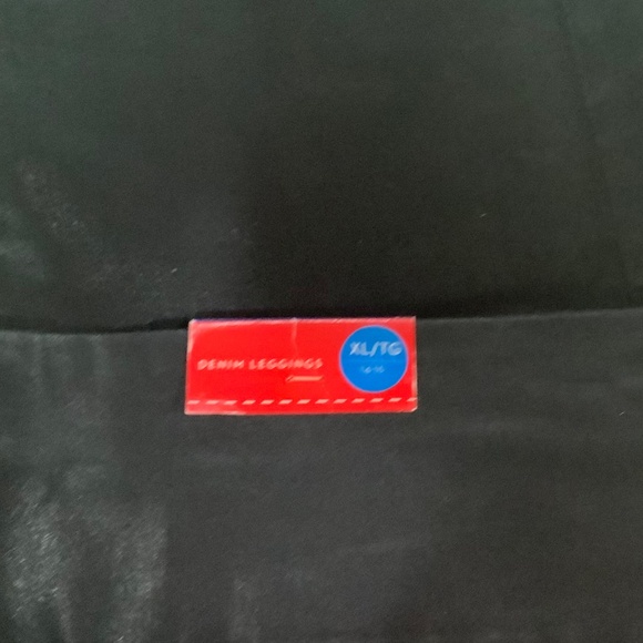 SPANX Alexia Black Wax Coated Slimming Denim Leggings Size XL - Picture 9 of 11